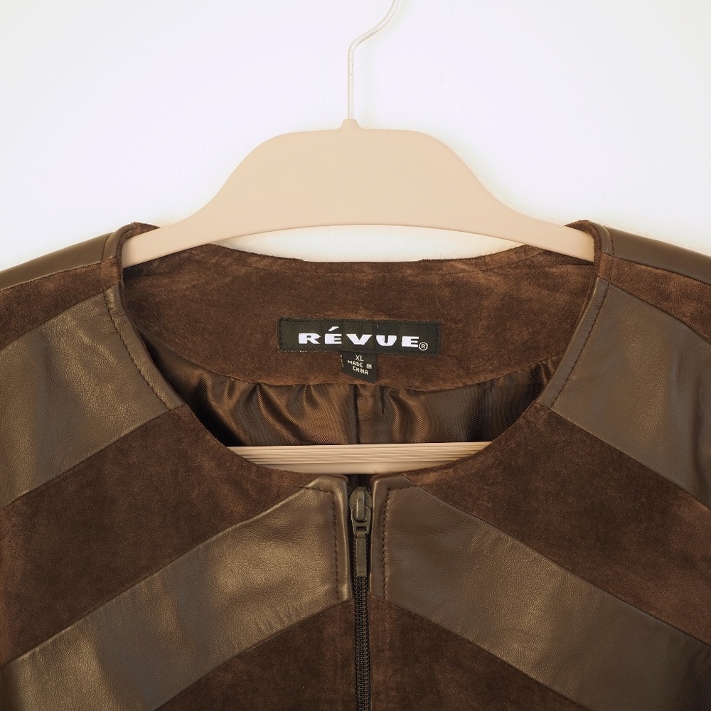 Clothing by Revue Brown Leather Jacket Women's Size XL - Picture 2 of 6